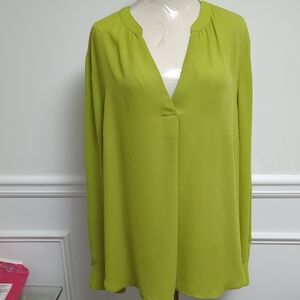 Soho By New York & Company Chic Lime Green Blouse Size 2 XL